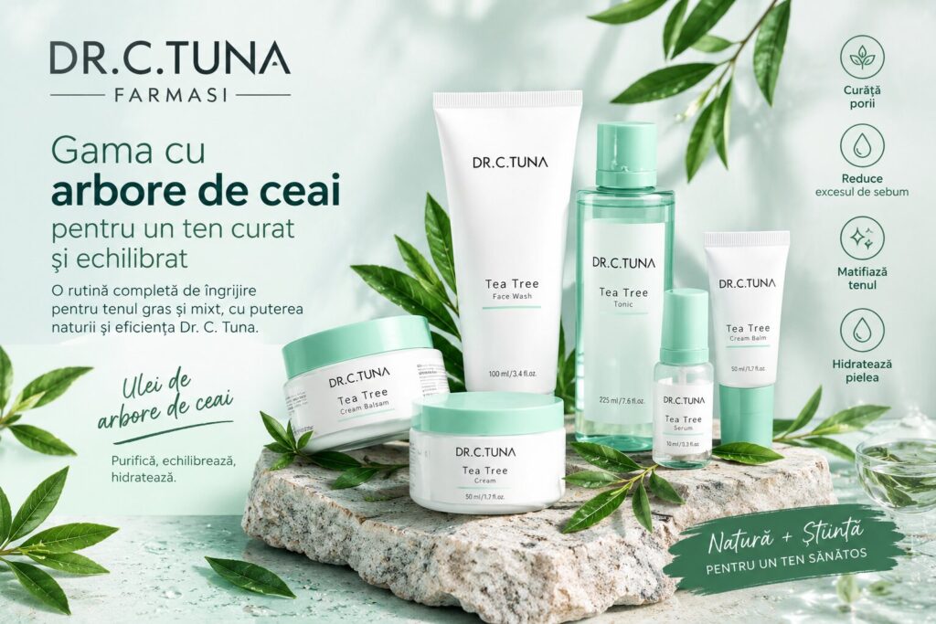 Gama Dr. C. Tuna cu arbore de ceai Farmasi pentru îngrijirea tenului gras și mixt