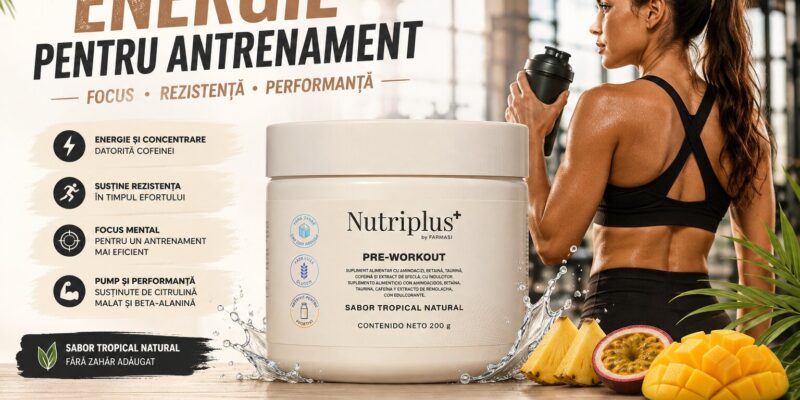 Energie pentru antrenament cu Nutriplus+ Pre-Workout
